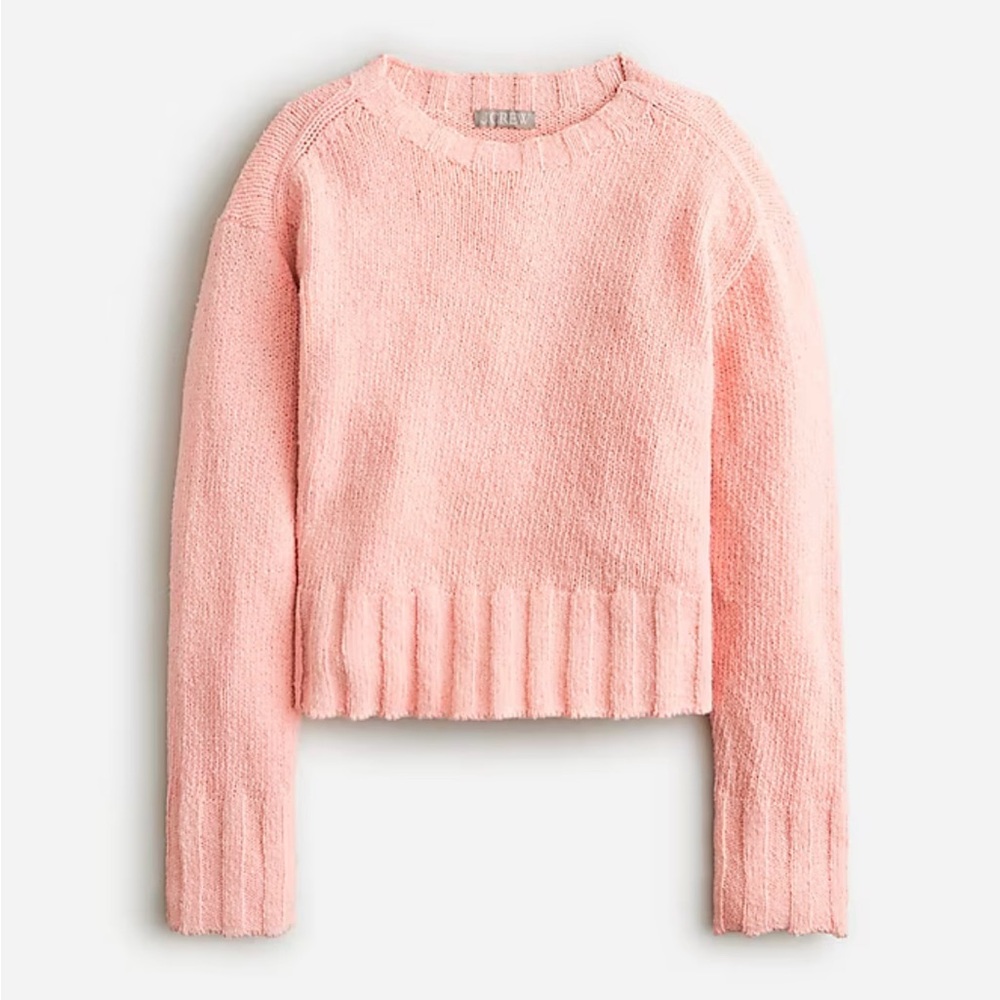 J. Crew Relaxed Crewneck Sweater in Spring Blush Size Small